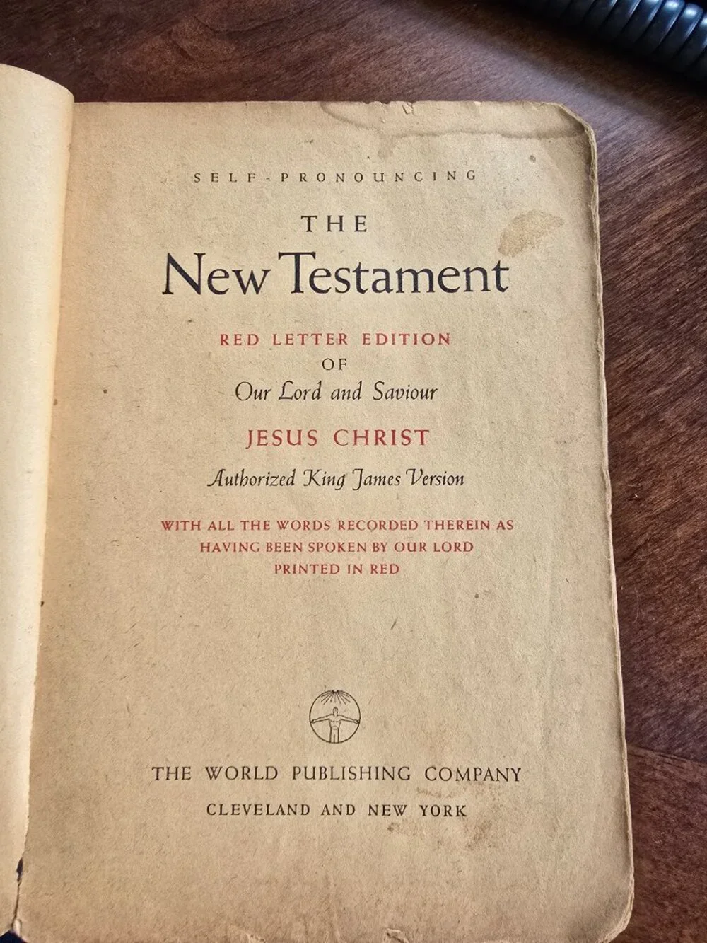 Vintage New Testament Red Letter Edition - 1950 Authorized King James Version